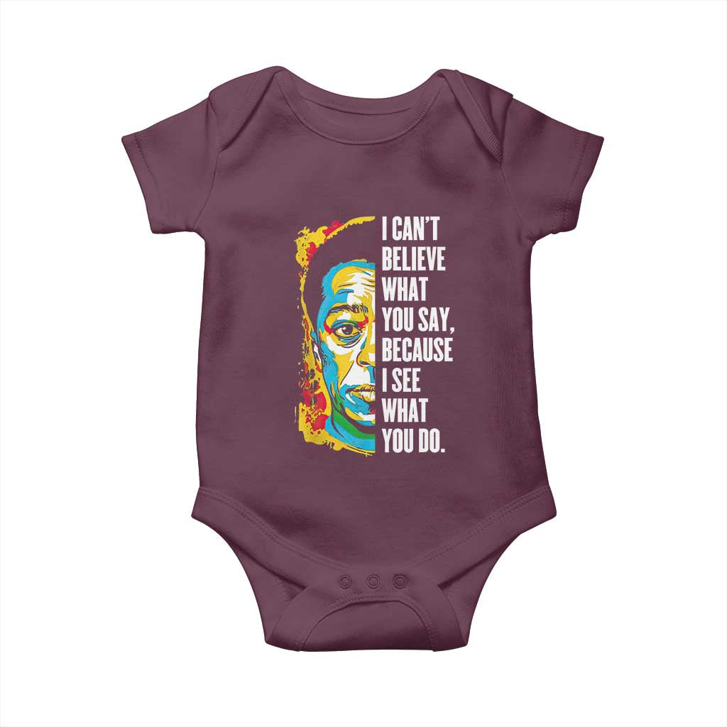 James Baldwin Graffiti Art Baby Onesie Juneteenth Black History Month