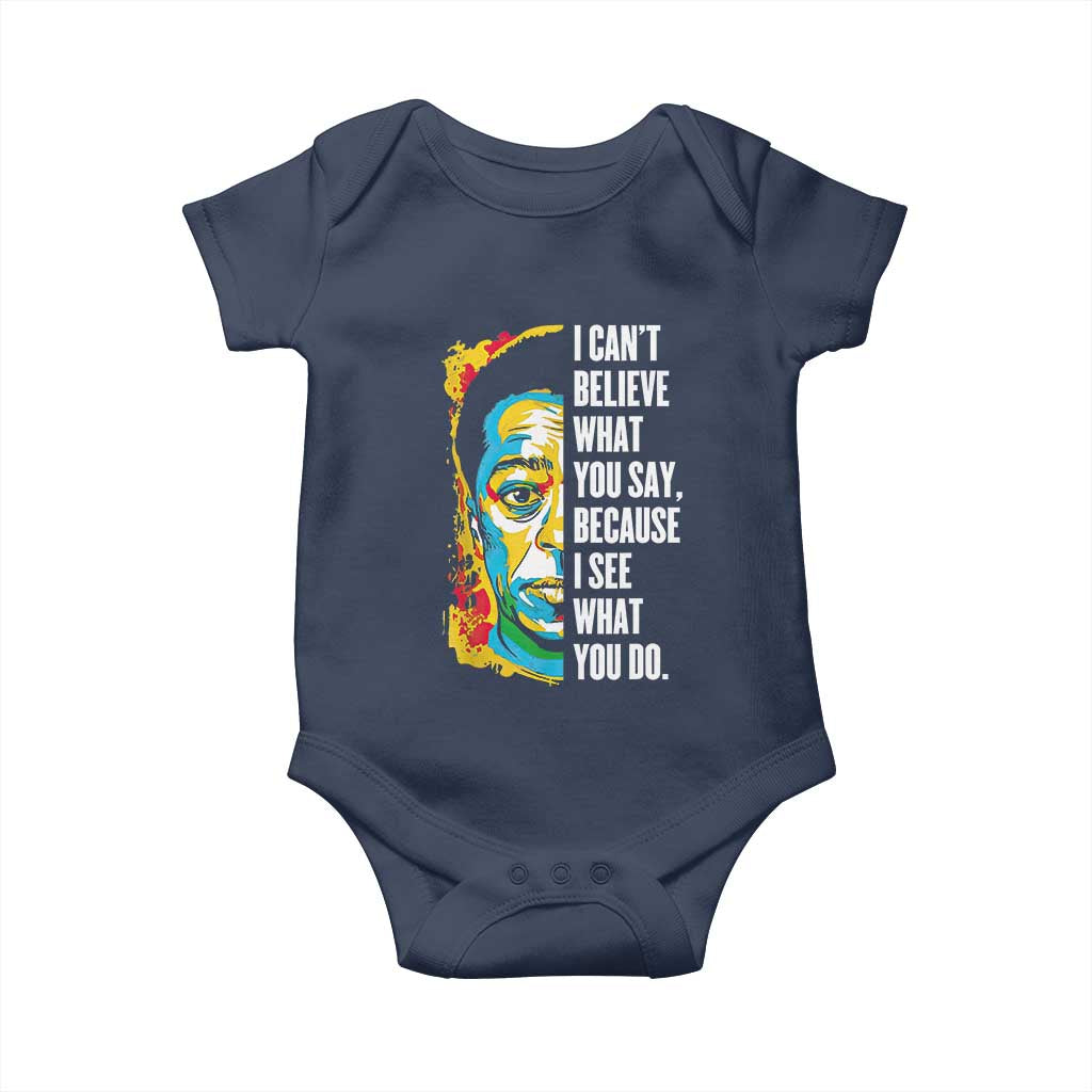 James Baldwin Graffiti Art Baby Onesie Juneteenth Black History Month
