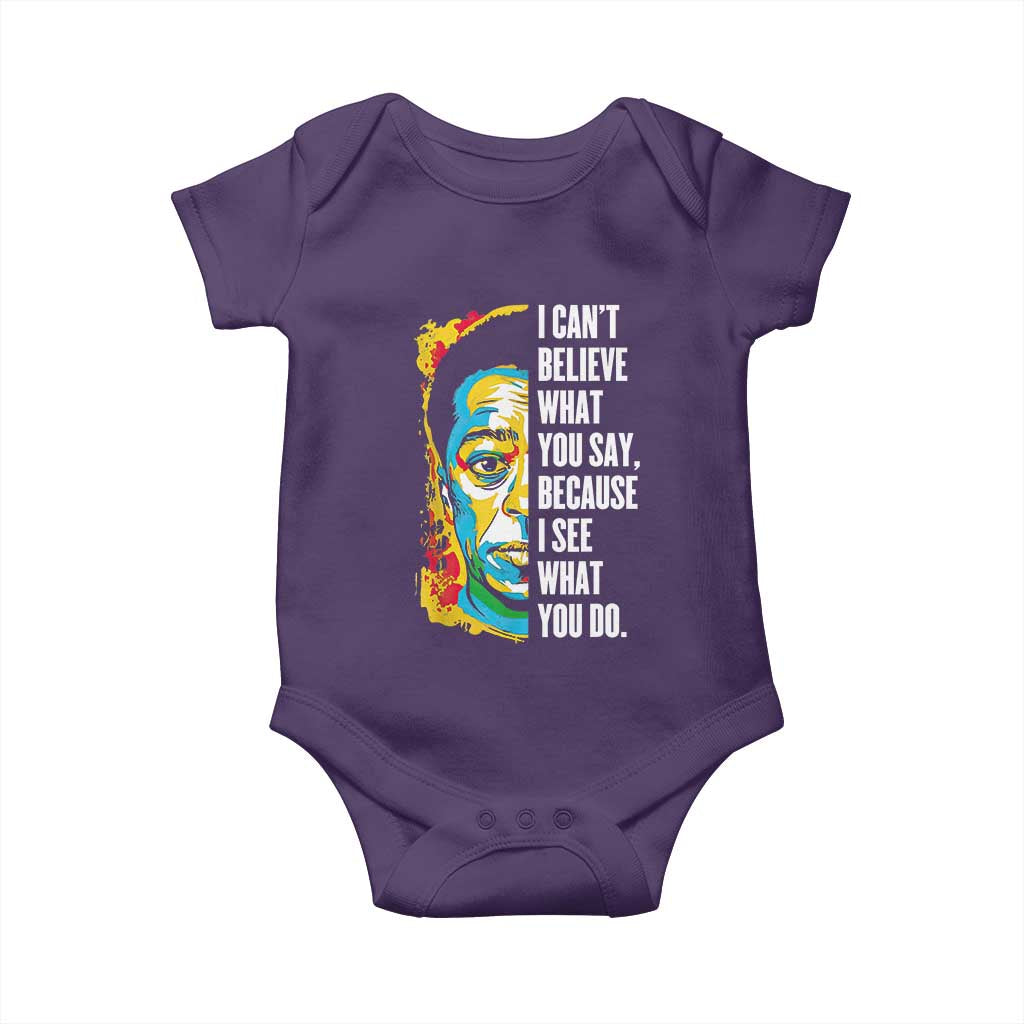 James Baldwin Graffiti Art Baby Onesie Juneteenth Black History Month