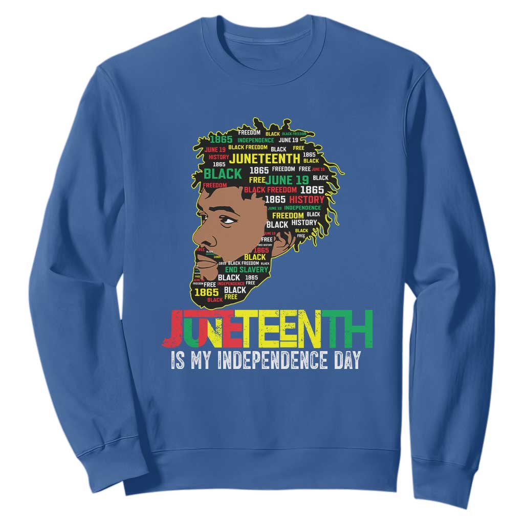 Juneteenth 1865 King Sweatshirt June 19th Black Freedom African American History