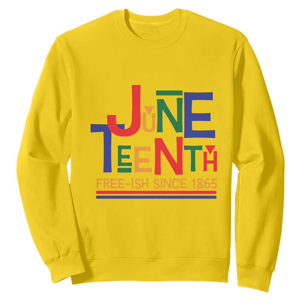 Free Ish Sweatshirt Juneteenth Celebration Since 1865 Retro