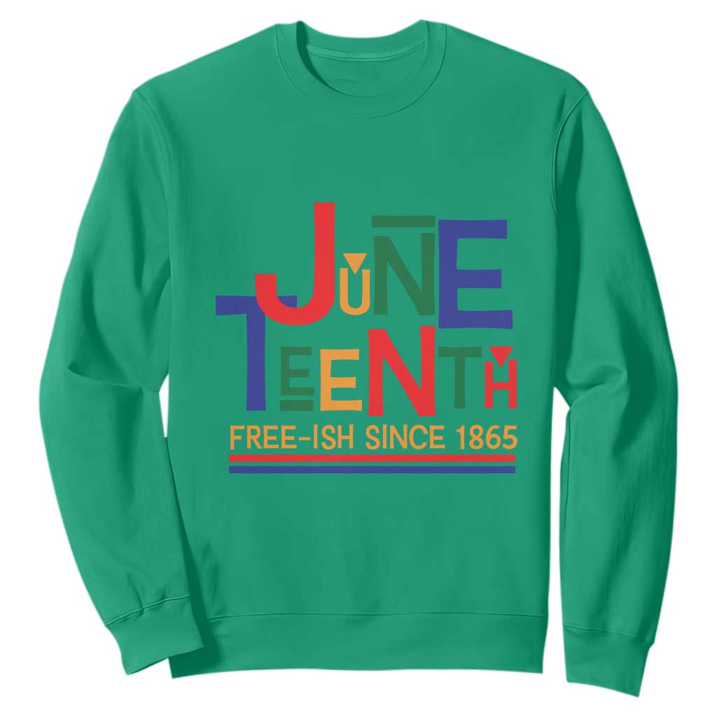 Free Ish Sweatshirt Juneteenth Celebration Since 1865 Retro