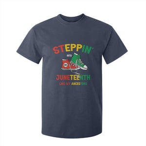 Stepping into Juneteenth 1865 T Shirt For Kid Like My Ancestors Sneakers