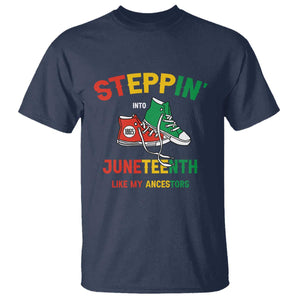 Stepping into Juneteenth 1865 T Shirt Like My Ancestors Sneakers