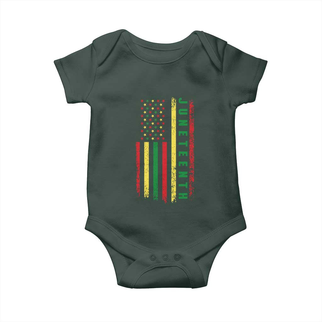Juneteenth American Flag Baby Onesie Melanin Black Pride Pan African 1865