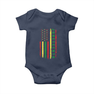 Juneteenth American Flag Baby Onesie Melanin Black Pride Pan African 1865