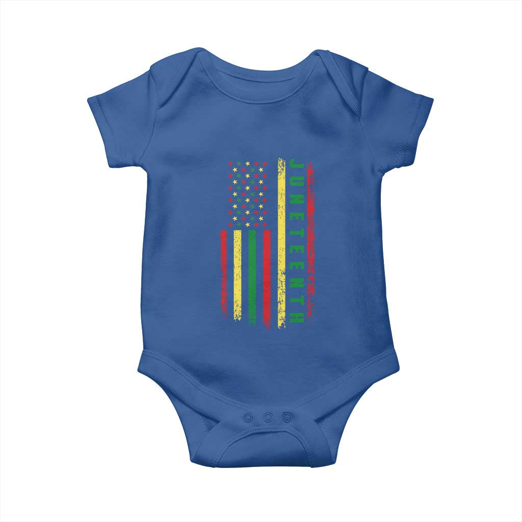 Juneteenth American Flag Baby Onesie Melanin Black Pride Pan African 1865
