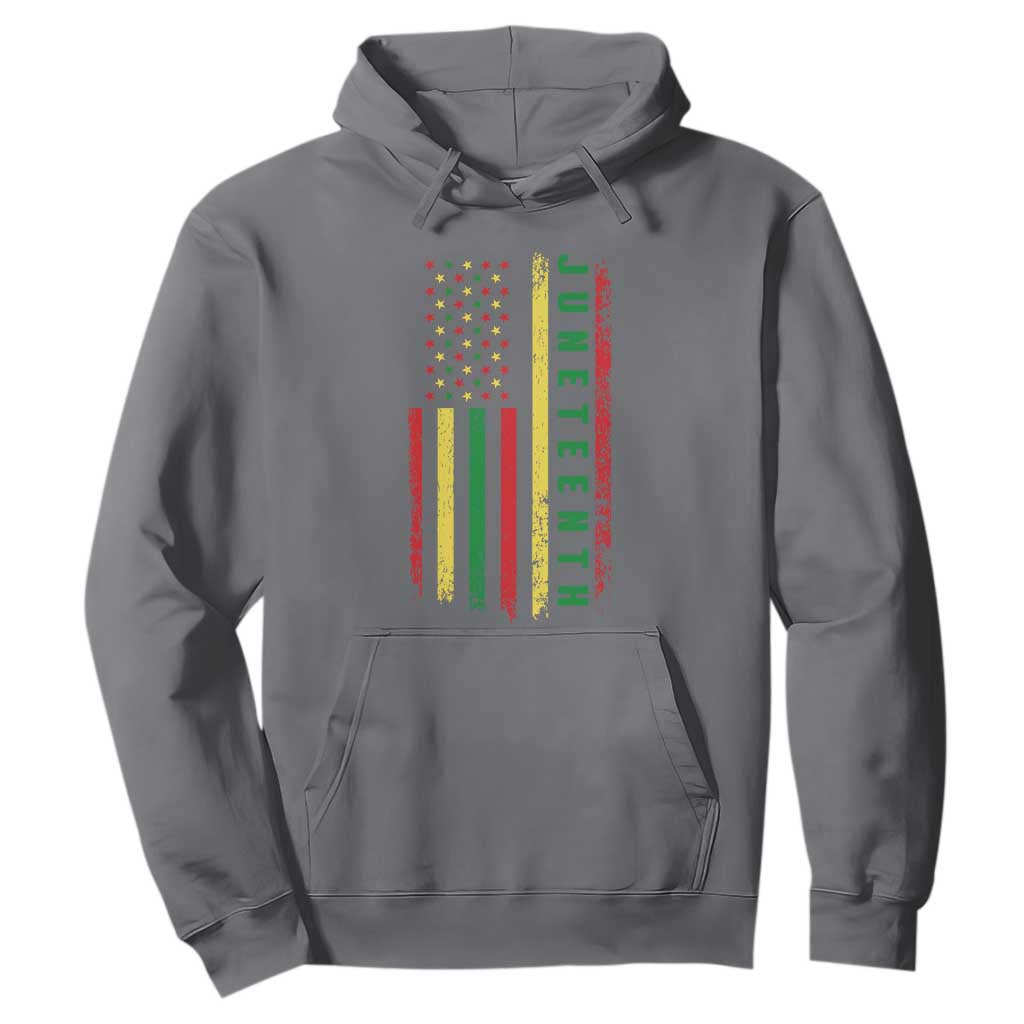 Juneteenth American Flag Hoodie Melanin Black Pride Pan African 1865