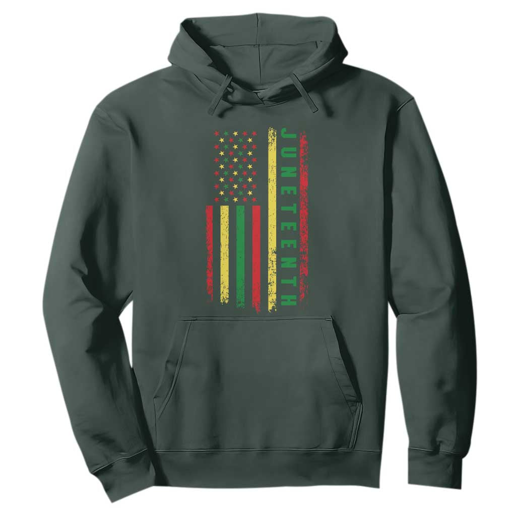Juneteenth American Flag Hoodie Melanin Black Pride Pan African 1865