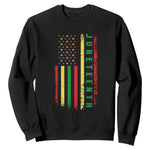 Juneteenth American Flag Sweatshirt Melanin Black Pride Pan African 1865