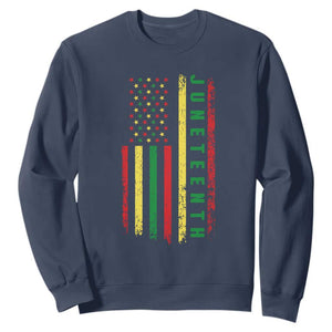 Juneteenth American Flag Sweatshirt Melanin Black Pride Pan African 1865