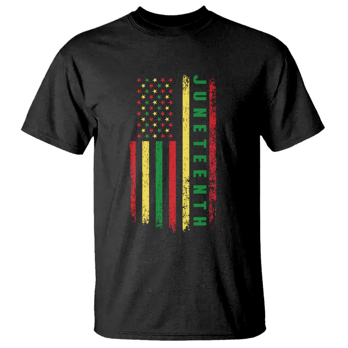 Juneteenth American Flag T Shirt Melanin Black Pride Pan African 1865