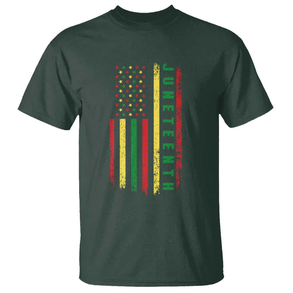 Juneteenth American Flag T Shirt Melanin Black Pride Pan African 1865