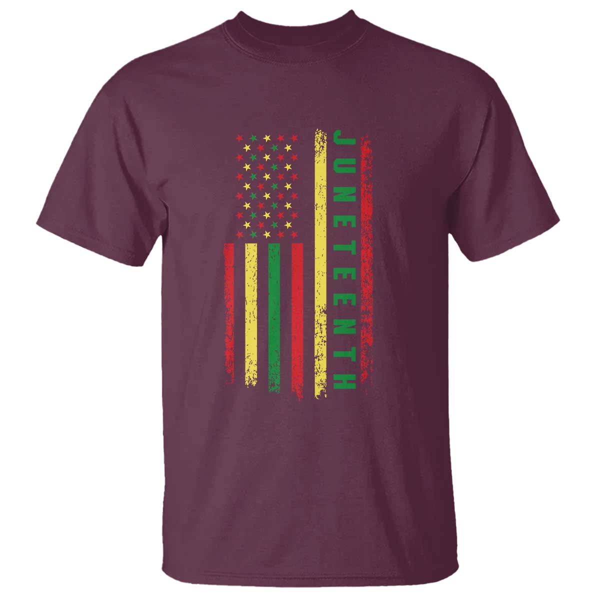 Juneteenth American Flag T Shirt Melanin Black Pride Pan African 1865