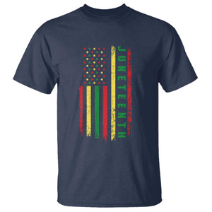 Juneteenth American Flag T Shirt Melanin Black Pride Pan African 1865