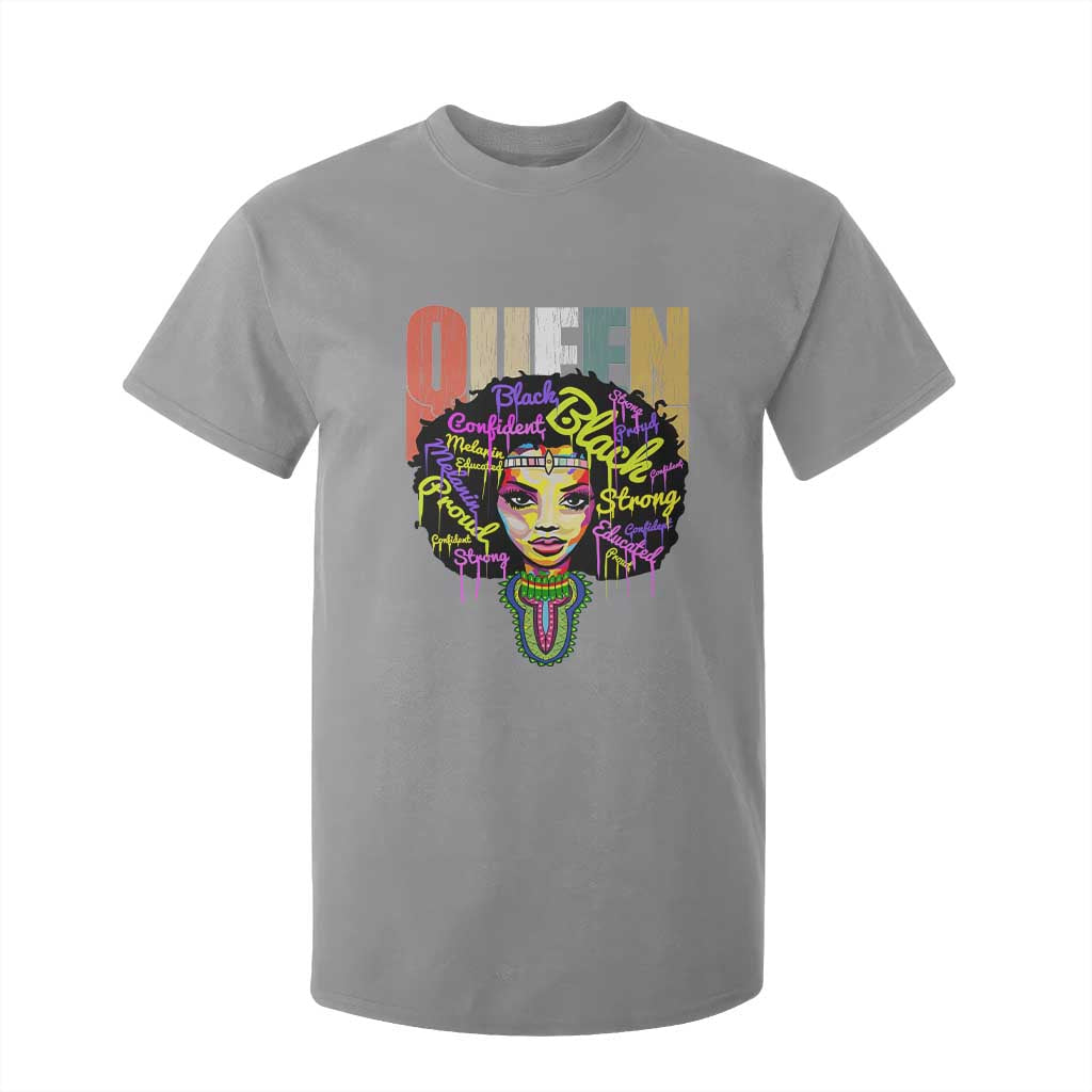 Black Queen T Shirt For Kid Proud Melanin Strong Educated Retro Vintage