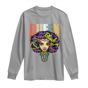 Black Queen Long Sleeve Shirt Proud Melanin Strong Educated Retro Vintage