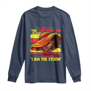 Proud Black African American Ladies Long Sleeve Shirt Black History Month