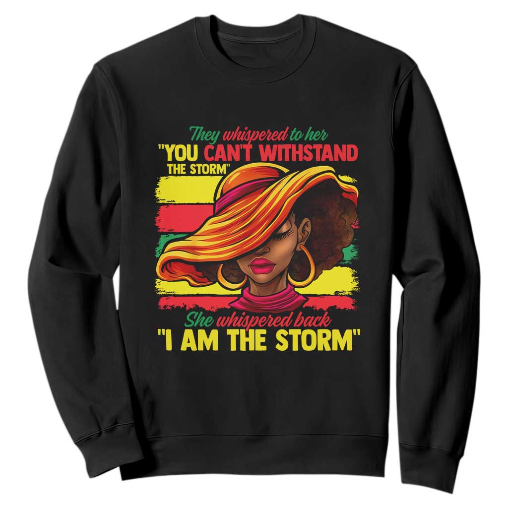 Proud Black African American Ladies Sweatshirt Black History Month