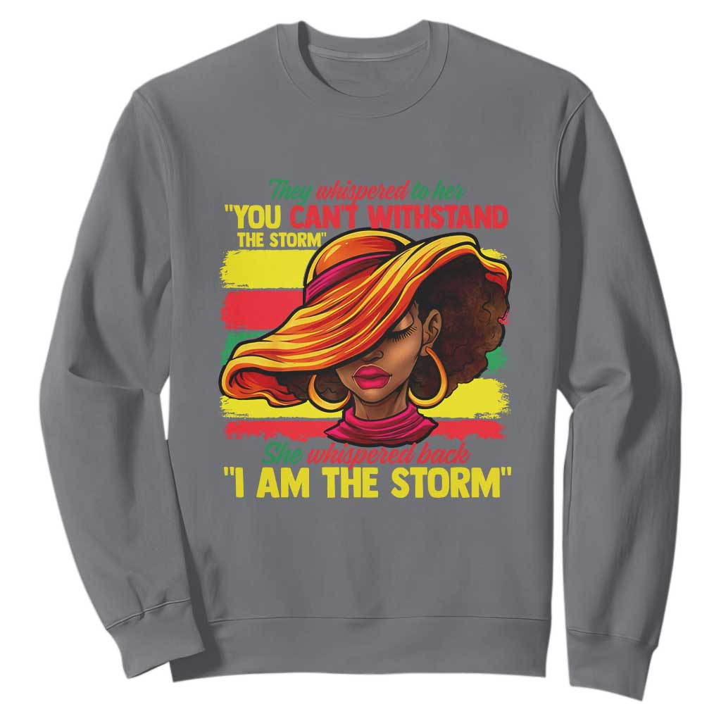 Proud Black African American Ladies Sweatshirt Black History Month