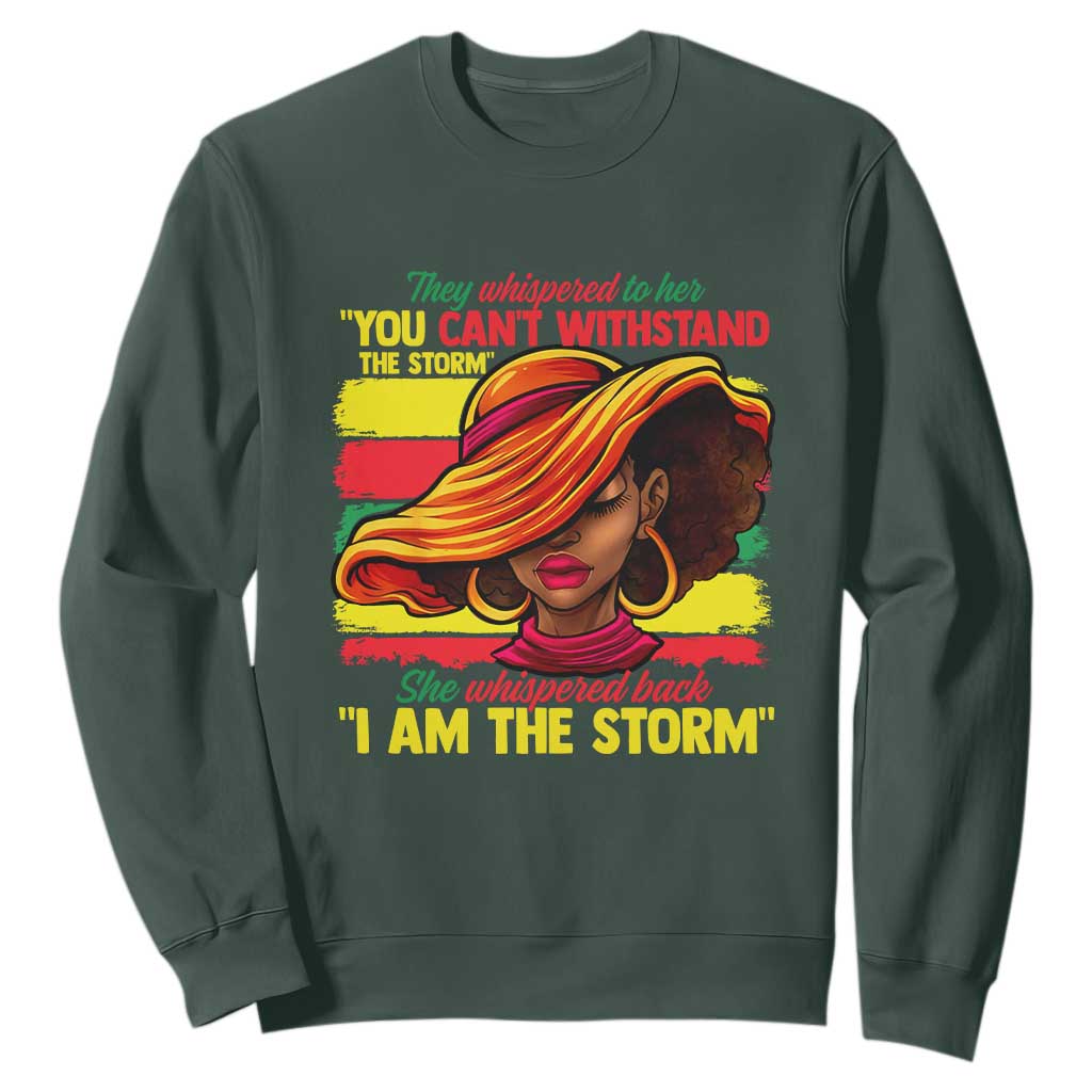 Proud Black African American Ladies Sweatshirt Black History Month