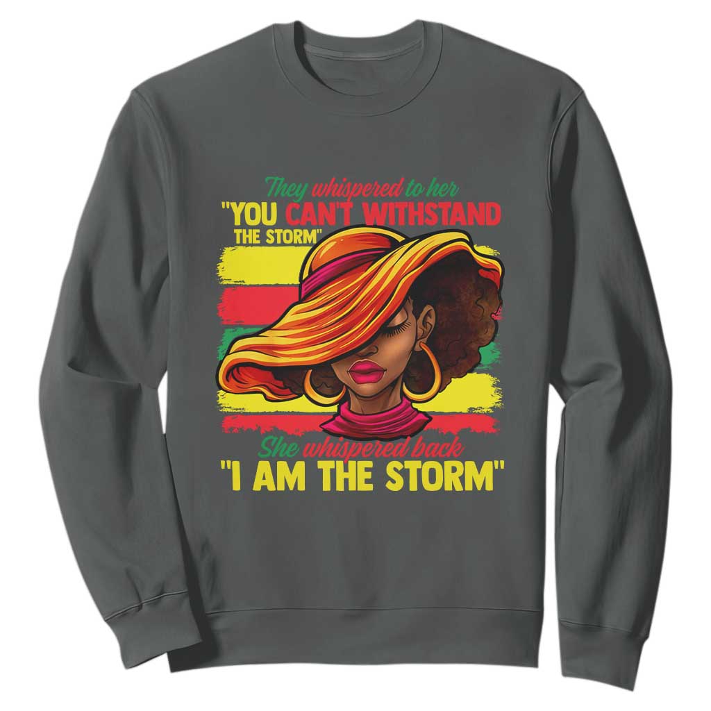 Proud Black African American Ladies Sweatshirt Black History Month