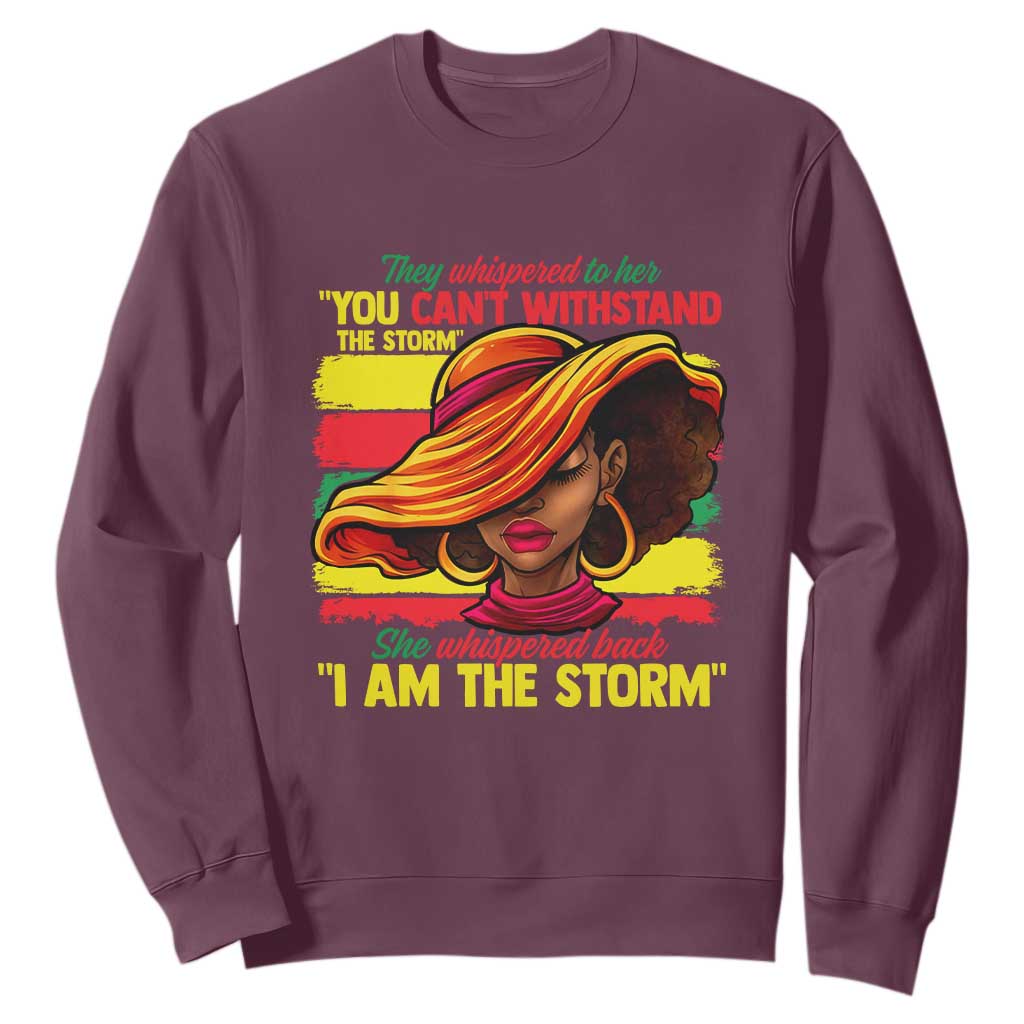 Proud Black African American Ladies Sweatshirt Black History Month