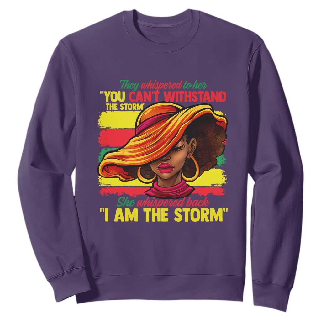 Proud Black African American Ladies Sweatshirt Black History Month