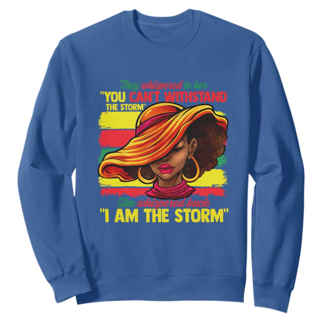 Proud Black African American Ladies Sweatshirt Black History Month