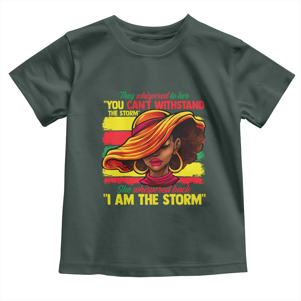 Proud Black African American Ladies Toddler T Shirt Black History Month