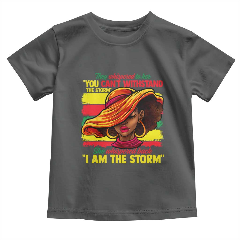 Proud Black African American Ladies Toddler T Shirt Black History Month