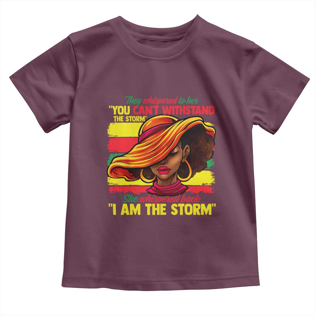 Proud Black African American Ladies Toddler T Shirt Black History Month