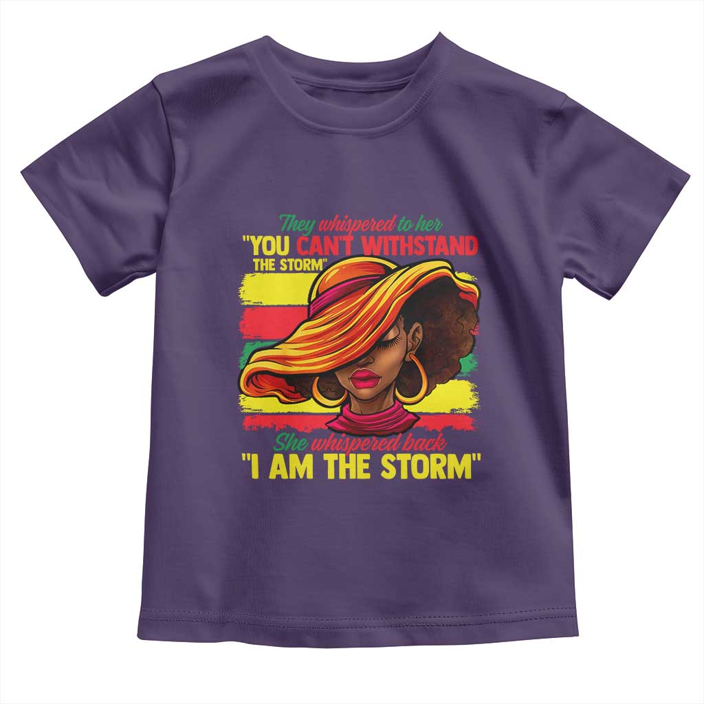 Proud Black African American Ladies Toddler T Shirt Black History Month