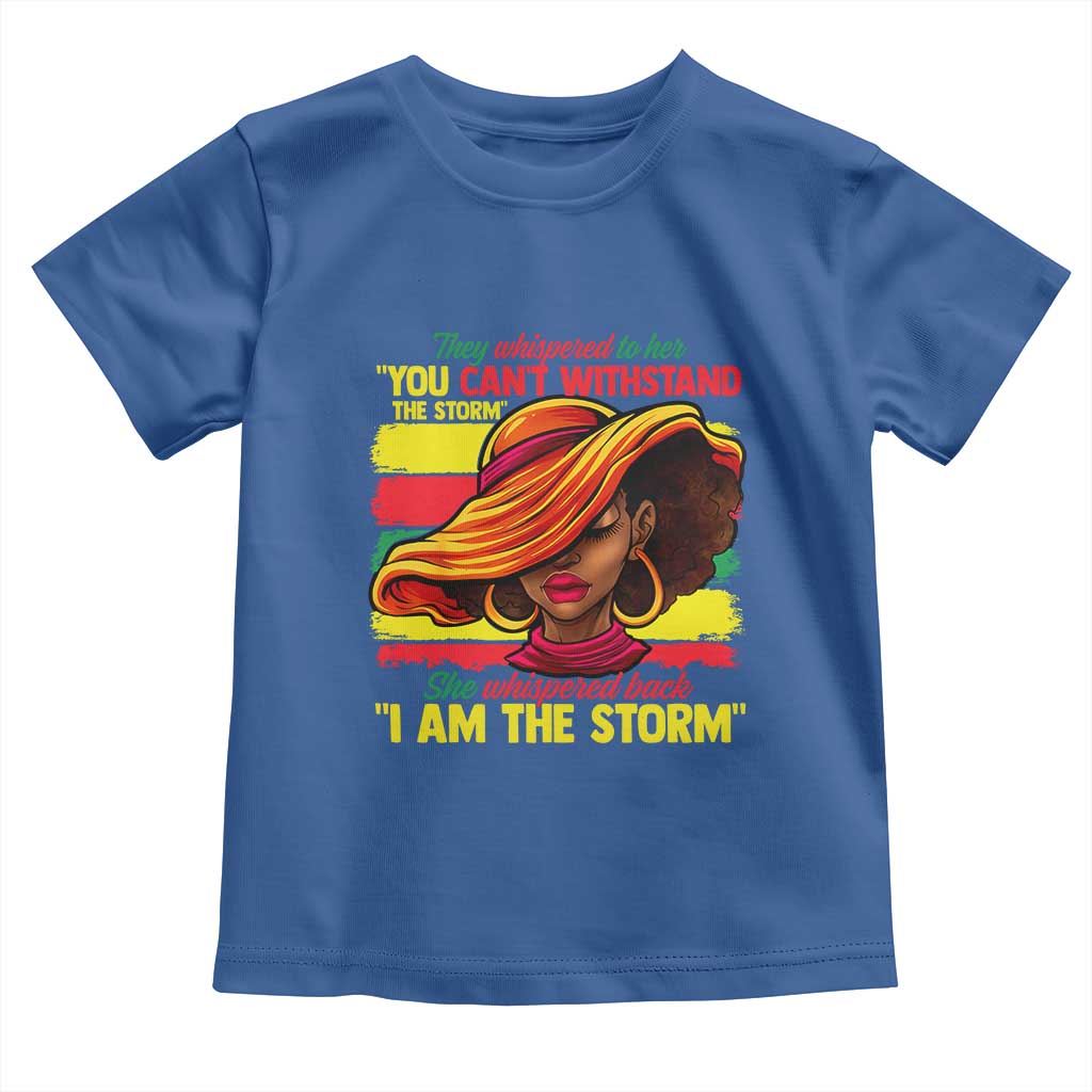 Proud Black African American Ladies Toddler T Shirt Black History Month