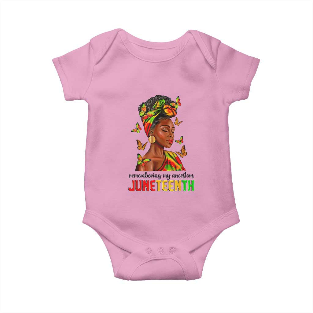 Black Women Baby Onesie Remembering My Ancestors Juneteenth Celebration