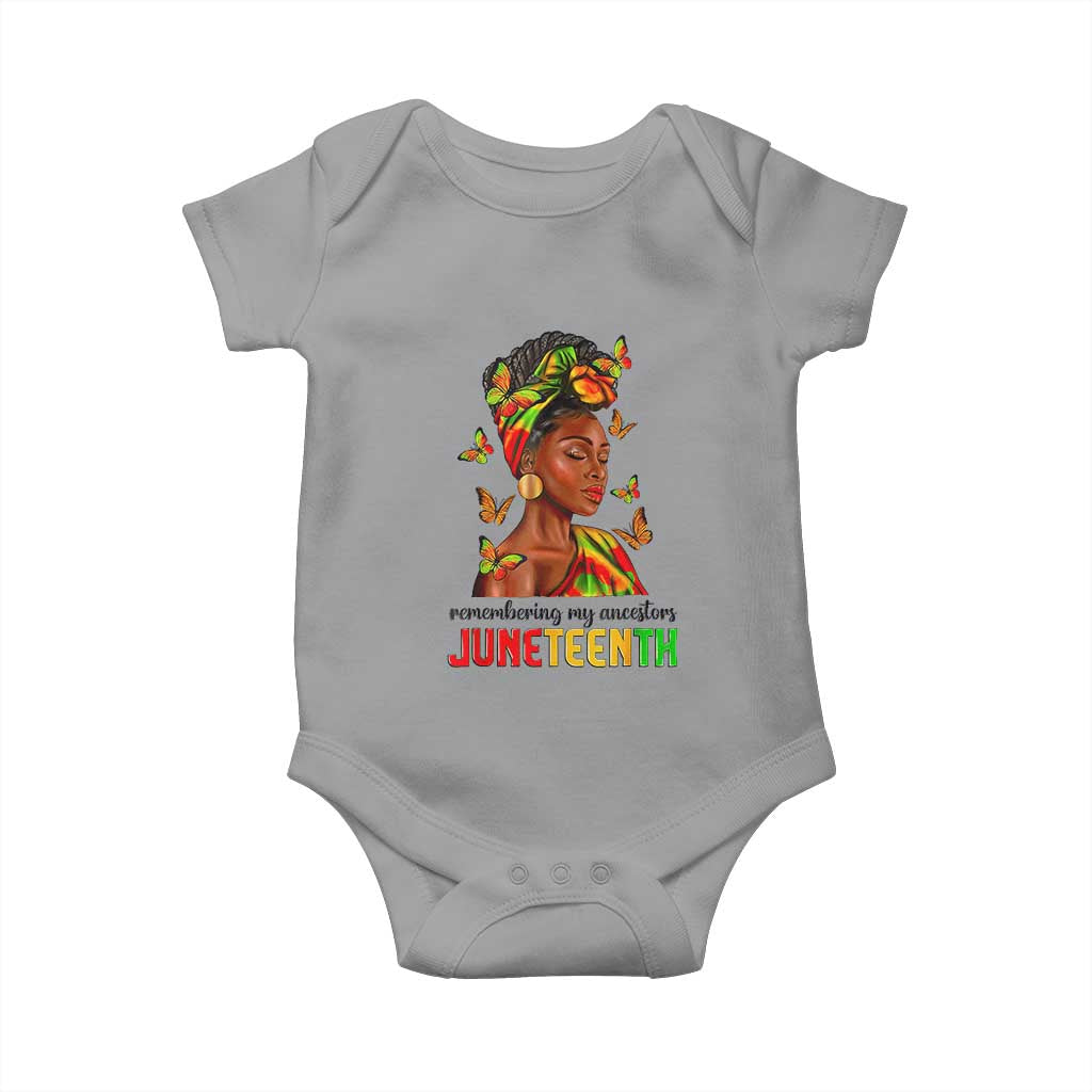 Black Women Baby Onesie Remembering My Ancestors Juneteenth Celebration