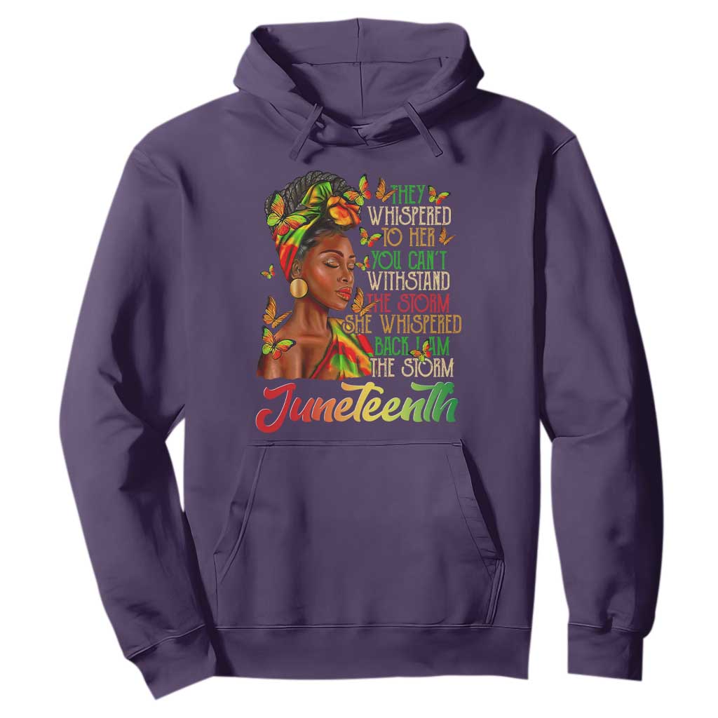 Juneteenth Black Women Hoodie I Am The Storm Black History Month