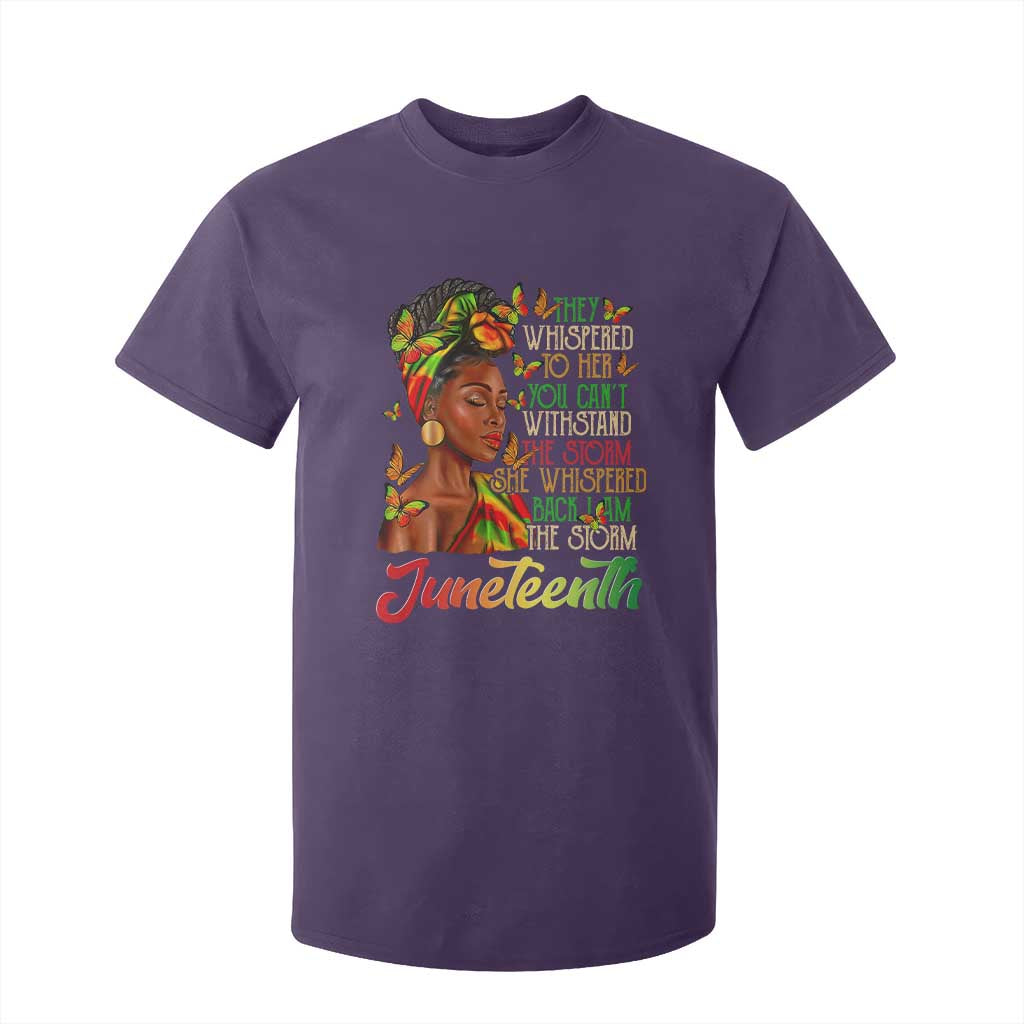 Juneteenth Black Women T Shirt For Kid I Am The Storm Black History Month