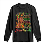 Juneteenth Black Women Long Sleeve Shirt I Am The Storm Black History Month