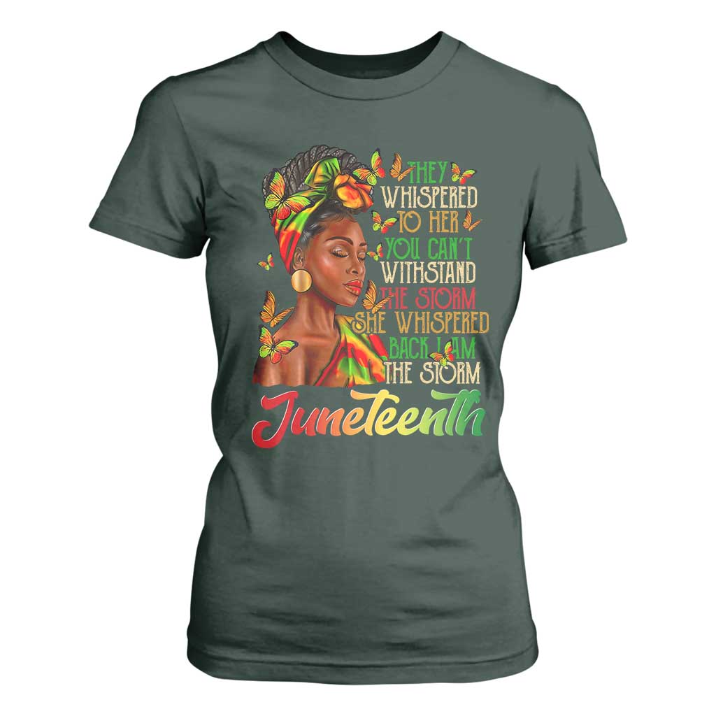 Juneteenth Black Women T Shirt For Women I Am The Storm Black History Month