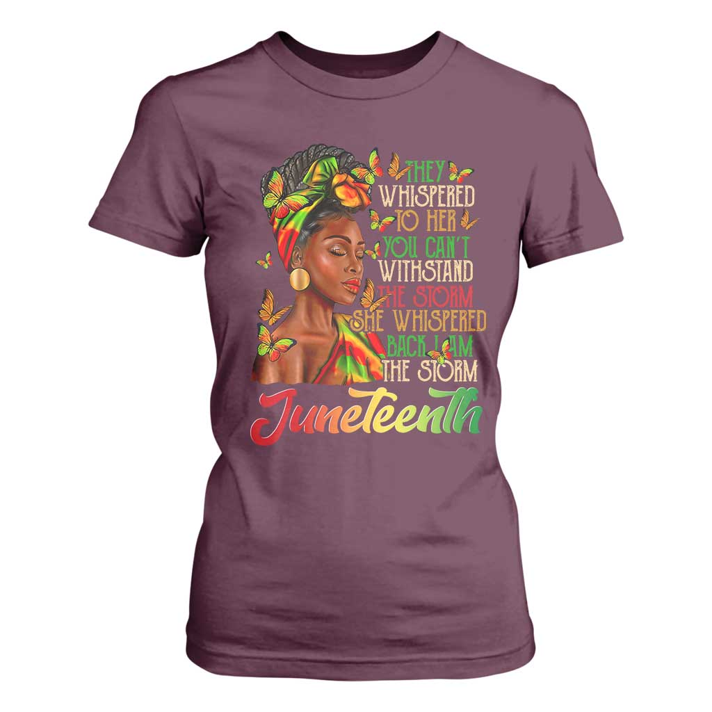 Juneteenth Black Women T Shirt For Women I Am The Storm Black History Month