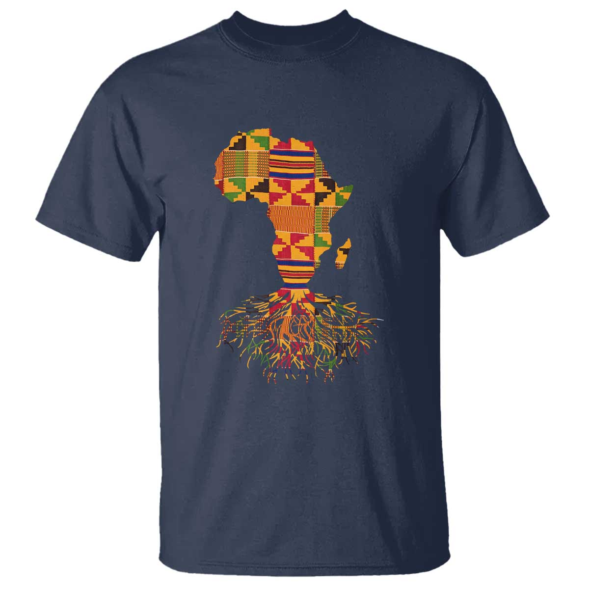 My Roots Black History T Shirt With Traditional Kente and Africa Map