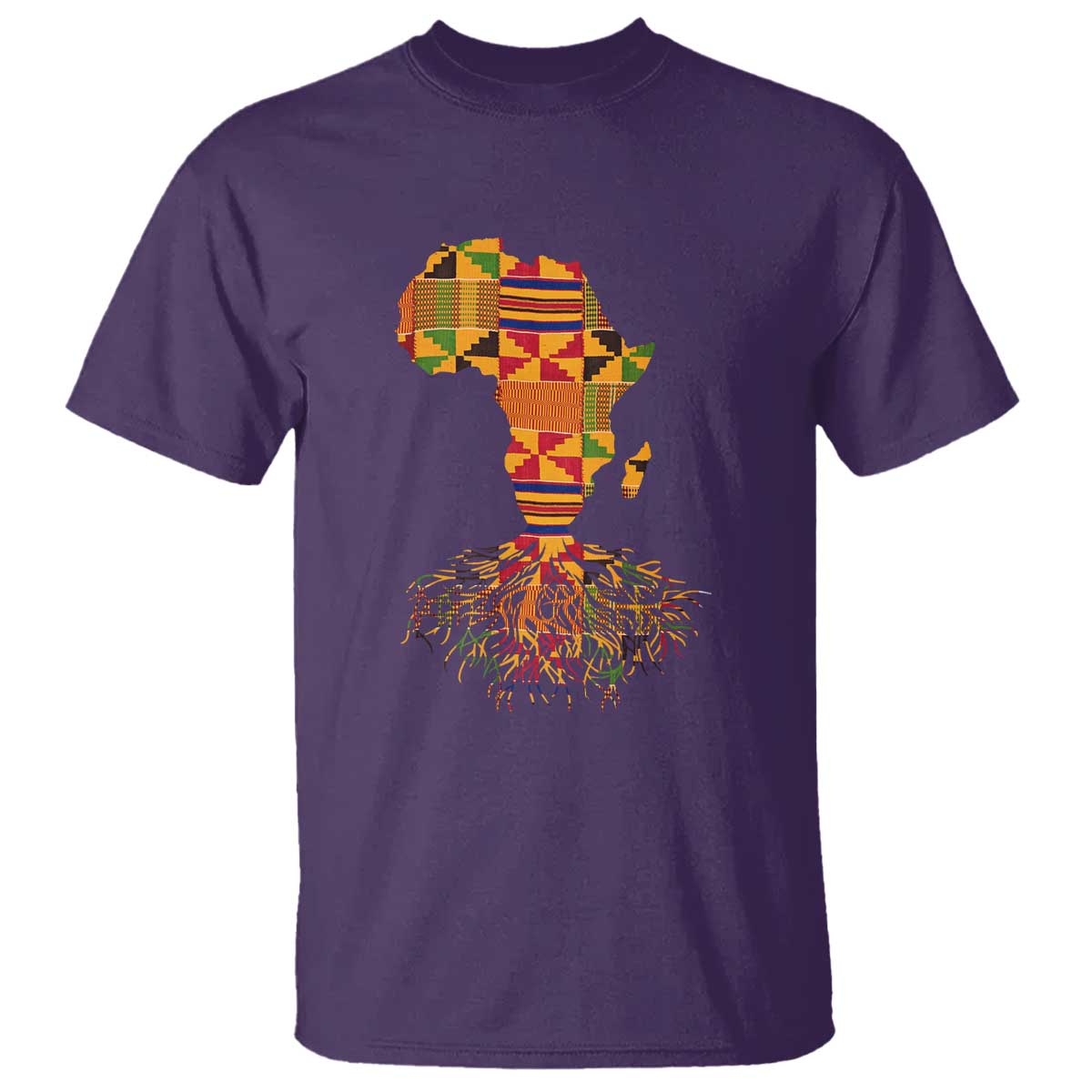 My Roots Black History T Shirt With Traditional Kente and Africa Map