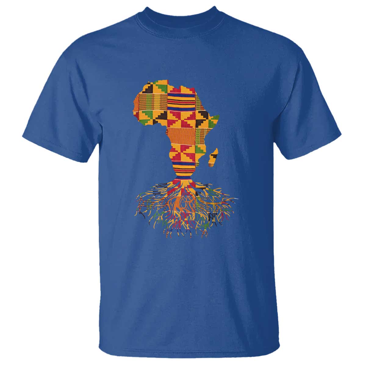 My Roots Black History T Shirt With Traditional Kente and Africa Map