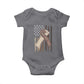 Black American Baby Onesie US Flag Holding Hands
