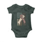 Black American Baby Onesie US Flag Holding Hands