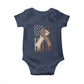 Black American Baby Onesie US Flag Holding Hands