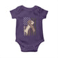Black American Baby Onesie US Flag Holding Hands