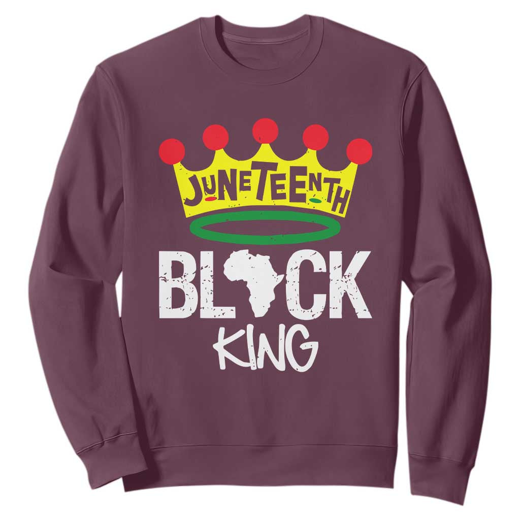 Juneteenth Black King Sweatshirt 1865 African Pride Black Power