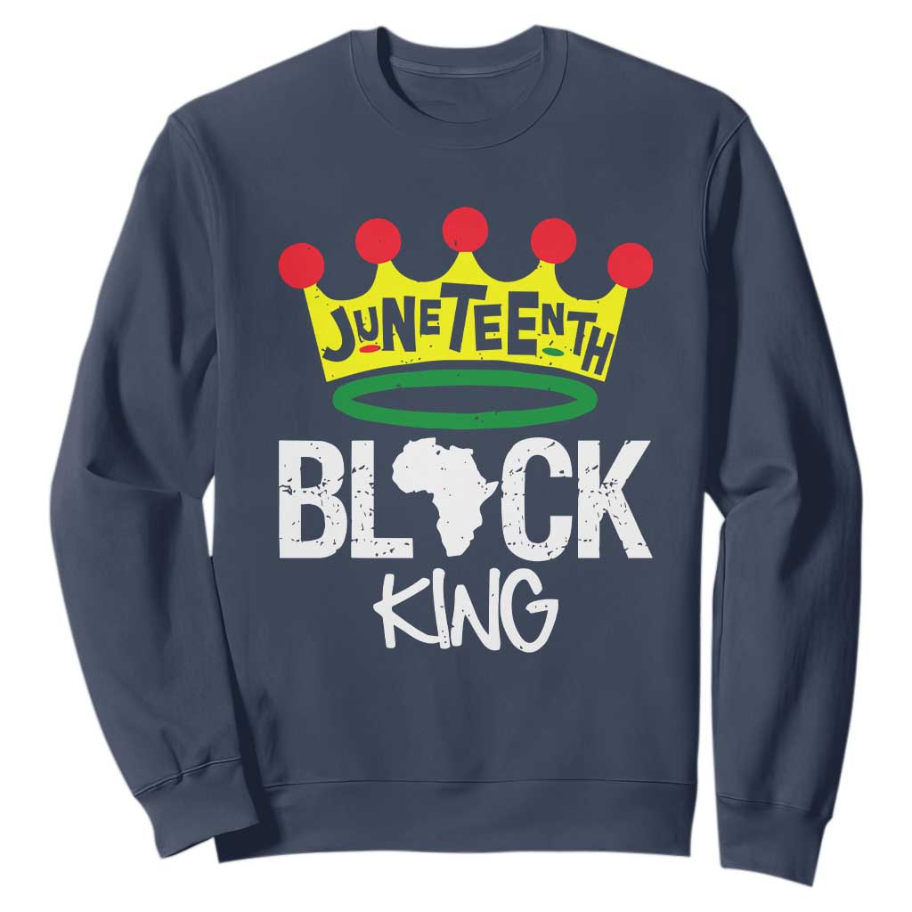 Juneteenth Black King Sweatshirt 1865 African Pride Black Power
